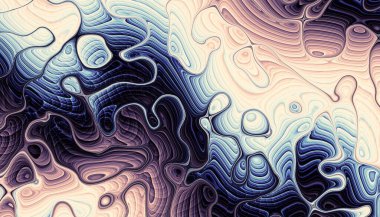 Soyut dijital fraktal model. Dalgalı doku.