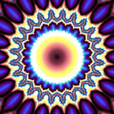 Soyut dijital fraktal model. Yuvarlak mandala dekoratif desen.