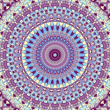 Soyut dijital fraktal model. Yuvarlak mandala dekoratif desen.