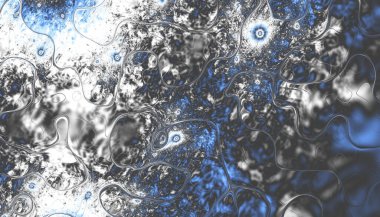 Soyut dijital fraktal model. Soyut fütüristik görüntü. Yatay yönelim.