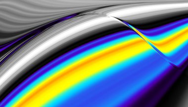 Soyut dijital fraktal model. Yatay oryantasyon. Soyut gelecek resmi.