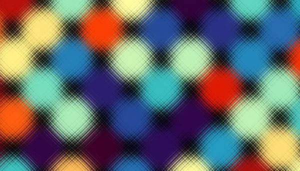 Abstract Digital Fractal Pattern Horizontal Orientation Polka Dot Pattern Blurred — Stock Photo, Image