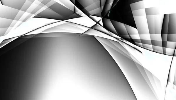 Абстрактный Цифровой Фрактальный Рисунок Горизонтальная Ориентация Абстрактное Футуристическое Геометрическое Изображение — стоковое фото