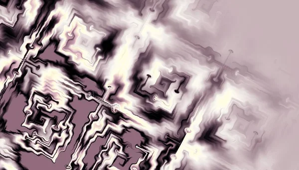 Abstrakt Digitalt Fraktalmönster Stamprydnad — Stockfoto