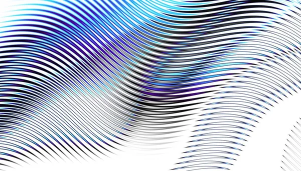 Soyut dijital fraktal model. Yatay oryantasyon. İnce satır tekrarı.