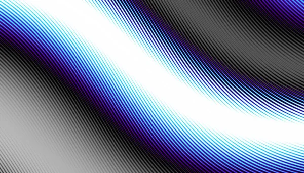 Abstrakcyjny Cyfrowy Wzór Fraktalny Orientacja Pozioma Zakrzywione Cienkie Linie Białym — Zdjęcie stockowe