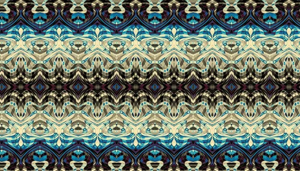 Patrón Fractal Digital Abstracto Orientación Horizontal Textura Ornamental Vintage Estilo — Foto de Stock