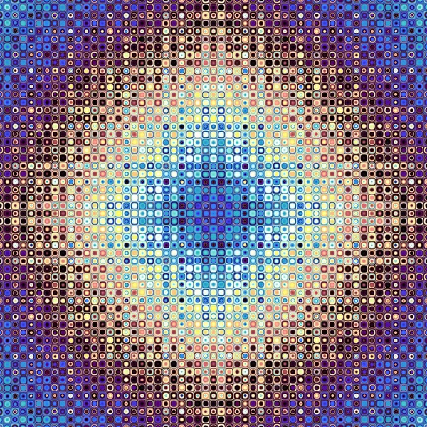 Patrón Fractal Digital Abstracto Patrón Simétrico Cuadrado Mosaico — Foto de Stock