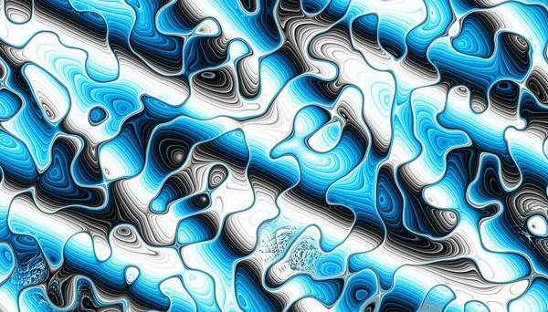 Abstract Digital Fractal Pattern Wavy Texture — Stock Photo, Image