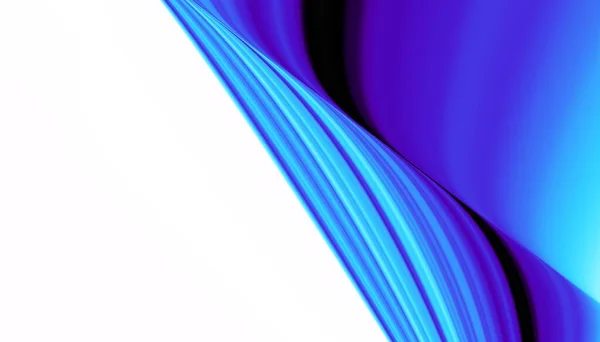 Αφηρημένο Ψηφιακό Φράκταλ Μοτίβο Οριζόντια Κατεύθυνση Καμπυλωτή Μπλε Γραμμή Λευκό — Φωτογραφία Αρχείου