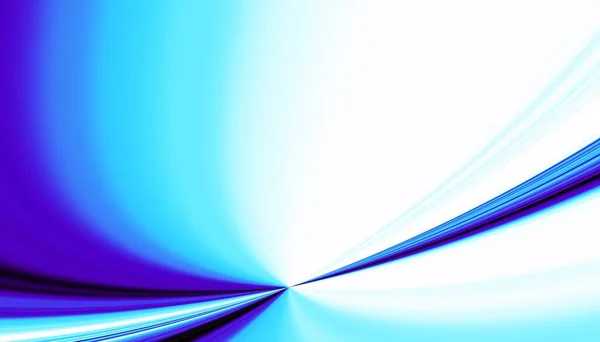 Abstraktes Digitales Fraktalmuster Horizontale Ausrichtung Gebogene Blaue Linie Auf Weißem — Stockfoto
