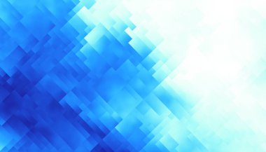 Mavi soyut geometrik fraktal desen. Yatay yönelim.