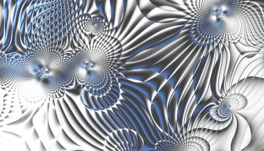 Soyut dijital fraktal model. Yatay oryantasyon. Soyut gelecek resmi.