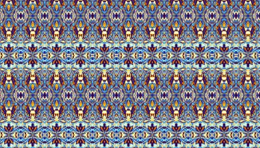 Soyut dijital fraktal model. Yatay oryantasyon. Soyut klasik süs dokusu.