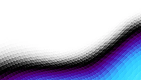 Αφηρημένο Ψηφιακό Φράκταλ Μοτίβο Οριζόντια Κατεύθυνση Εκφραστική Κυρτή Μπλε Γραμμή — Φωτογραφία Αρχείου