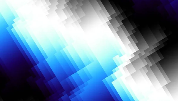 Синій Абстрактний Геометричний Фрактальний Візерунок Горизонтальна Орієнтація — стокове фото