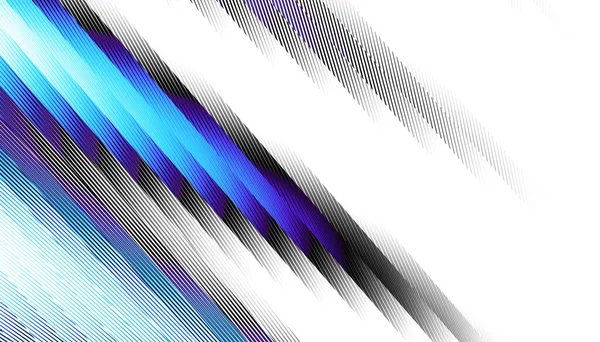 Padrão Fractal Digital Abstracto Orientação Horizontal Linha Azul Curva Expressiva — Fotografia de Stock