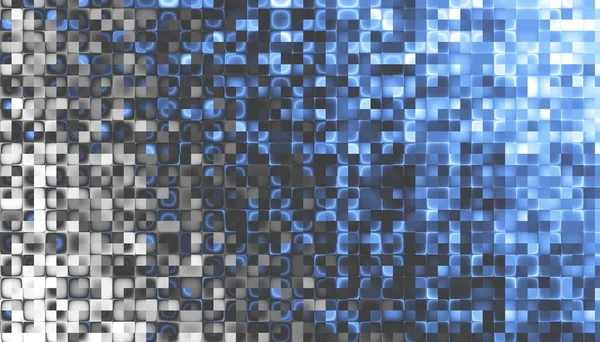 Αφηρημένο Ψηφιακό Φράκταλ Μοτίβο Οριζόντια Κατεύθυνση Μωσαϊκό Μοτίβο Πλακιδίων — Φωτογραφία Αρχείου