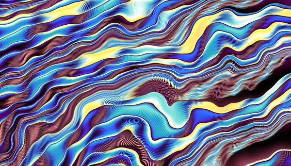Абстрактный Цифровой Фрактальный Рисунок Волнистая Текстура Горизонтальная Ориентация — стоковое фото