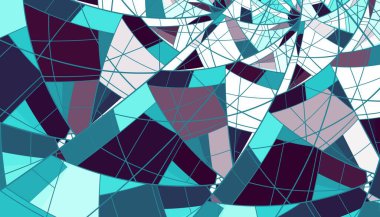 Soyut dijital geometrik desen. Yatay yönelim.