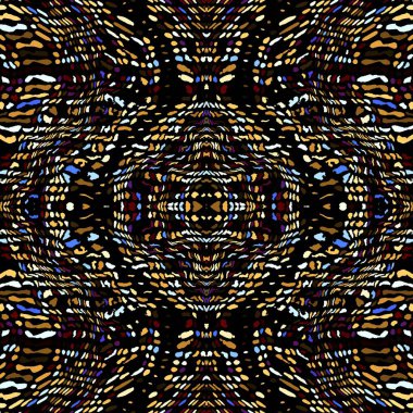 Soyut dijital fraktal model. Kusursuz kabile etnik kalıbı.