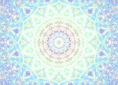 Soyut dijital fraktal model. Soyut süs mandala deseni.