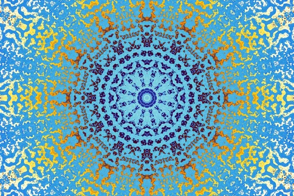 Patrón Fractal Digital Abstracto Patrón Ornamento Decorativo Mandala Redonda — Foto de Stock