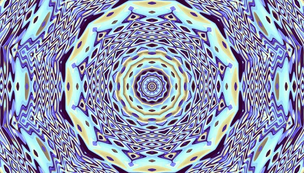 Modèle Fractal Numérique Abstrait Mandala Rond Motif Ornement Décoratif — Photo