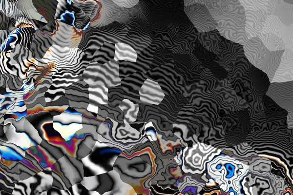 Fundal Abstract Futuristicl Imagine Orizontală Modelul Ondulat Psihedelic — Fotografie, imagine de stoc