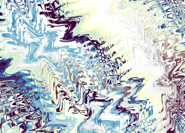 概要ディジタルフラクタルパターン サイケデリック波状パターン — ストック写真