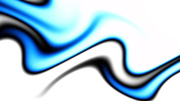 Abstraktní Digitální Fraktál Modrá Vlnitá Čára Bílém Pozadí Horizontální Pozadí — Stock fotografie
