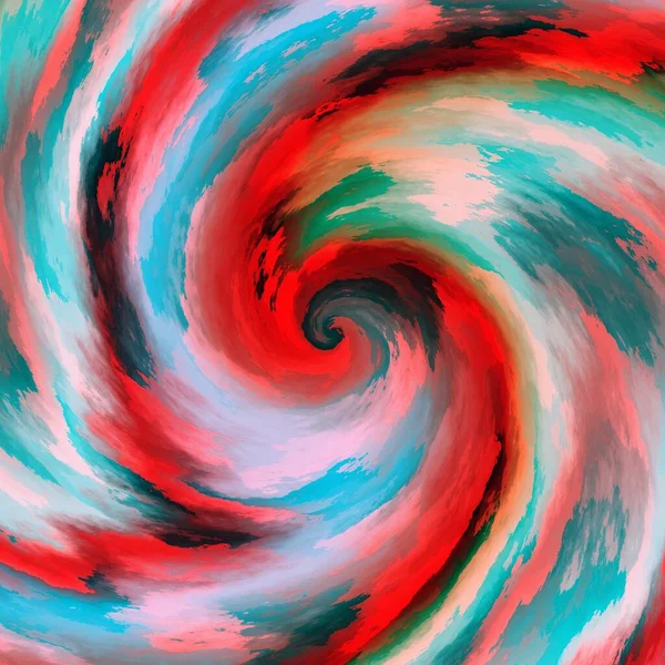 Abstrakt Digitalt Fraktalmönster Fyrkantig Bakgrund Med Färg Spiral — Stockfoto