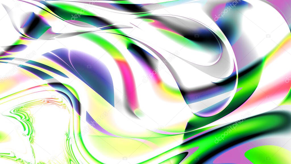 Abstract digital fractal pattern. Blur wavy lines background. Horizontal background with aspect ratio 16 : 9
