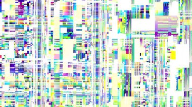 Dijital fraktal desen. Soyut arkaplan. Soyut teknik arıza görüntüsü. Görünüm oranı 16: 9 olan yatay arkaplan