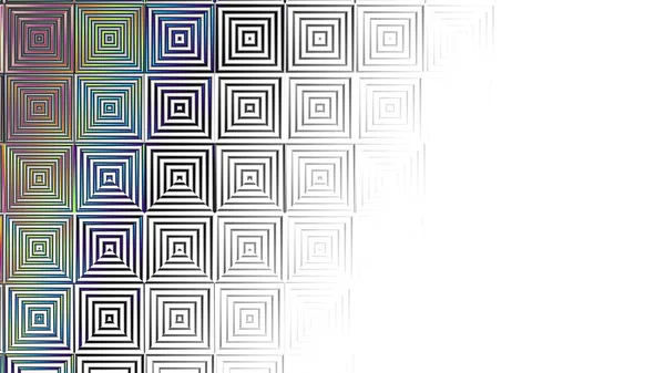 Abstraktní Digitální Fraktál Abstraktní Geometrická Struktura Horizontální Pozadí Poměrem Stran — Stock fotografie