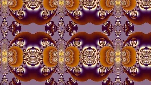 Patrón Fractal Digital Abstracto Antecedentes Otrnamentales Fondo Horizontal Con Relación — Foto de Stock