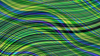 Soyut dijital fraktal model. Yatay arkaplan ve görünüm oranı 16: 9. Psikedelik dalgalı doku.