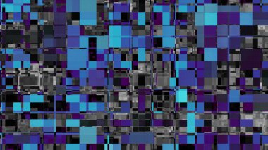 Soyut dijital fraktal model. Soyut fütürist teknoloji görüntüsü. Görünüm oranı 16: 9 olan yatay arkaplan