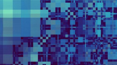 Soyut dijital fraktal model. Soyut fütürist teknoloji görüntüsü. Görünüm oranı 16: 9 olan yatay arkaplan