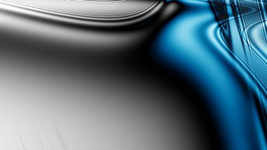 Soyut dijital fraktal model. Boş arkaplanda görünüm oranı 16: 9 olan yatay arkaplan.