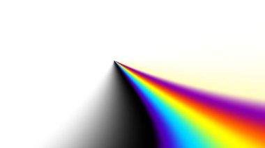 Soyut dijital fraktal model. Beyaz arka planda soyut gradyan. Görünüm oranı 16: 9 olan yatay arkaplan