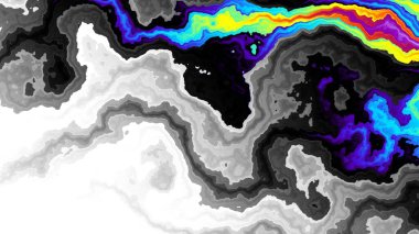 Soyut dalga fütüristik desen. Görünüm oranı 16: 9 olan yatay arkaplan
