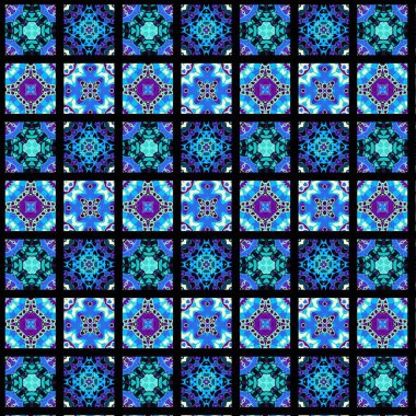 Karelerin soyut dekoratif desenleri. Mozaik sanat süsleme dokusu.