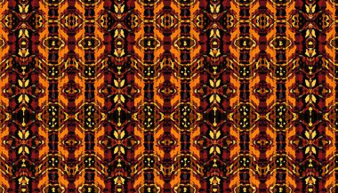 Soyut dijital fraktal model. Afrika etnik tarzında bir geçmişi var. Kabile süsü.