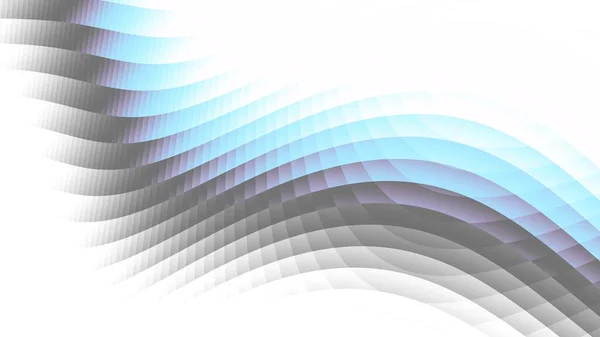 Abstract Digitaal Fractal Patroon Expressieve Gebogen Blauwe Lijn Witte Achtergrond — Stockfoto