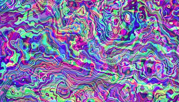 Abstraktes Digitales Fraktalmuster Psychedelisch Gewellte Textur Nachahmung Der Marmorstruktur — Stockfoto