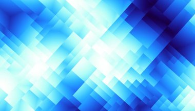 Mavi soyut geometrik fraktal desen. Yatay yönelim.