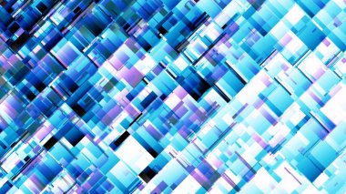 Soyut dijital fraktal model. Geometrik mozaik fütüristik teknoloji modeli. Görünüm oranı 16: 9 olan yatay arkaplan