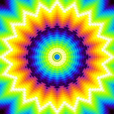 Soyut dijital fraktal model. Renkli kozmik soyut mandala