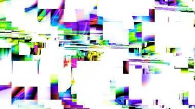 Dijital fraktal desen. Soyut arkaplan. Soyut teknik arıza görüntüsü. Görünüm oranı 16: 9 olan yatay arkaplan